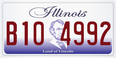 IL license plate B104992