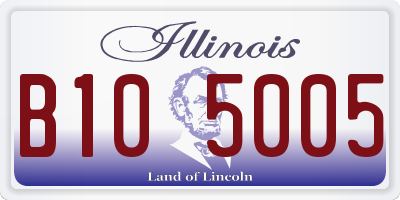 IL license plate B105005