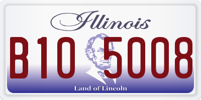 IL license plate B105008