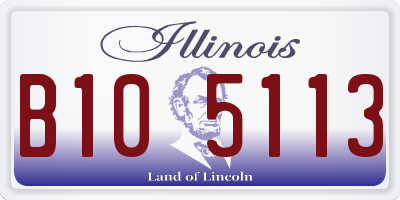IL license plate B105113