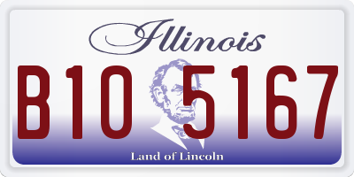 IL license plate B105167