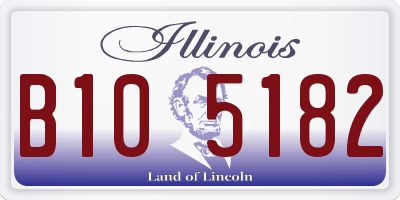 IL license plate B105182
