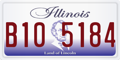 IL license plate B105184