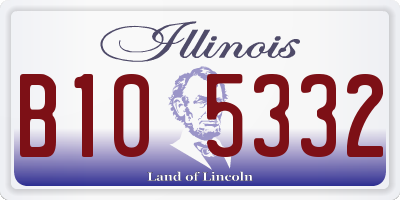 IL license plate B105332