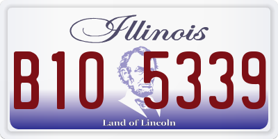 IL license plate B105339