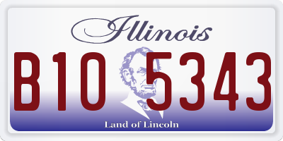 IL license plate B105343