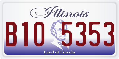 IL license plate B105353