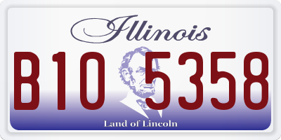 IL license plate B105358