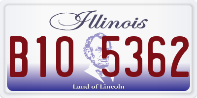 IL license plate B105362