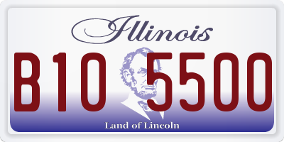 IL license plate B105500