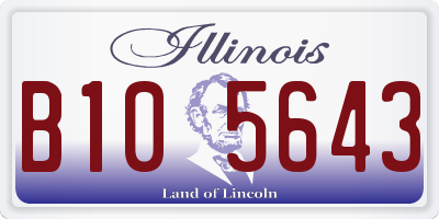 IL license plate B105643