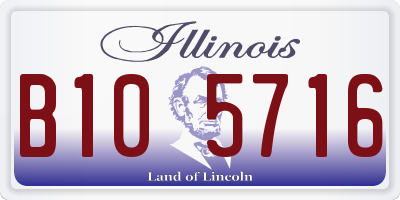 IL license plate B105716