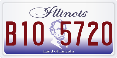 IL license plate B105720