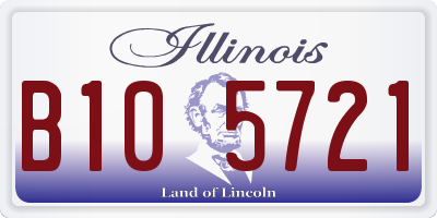 IL license plate B105721
