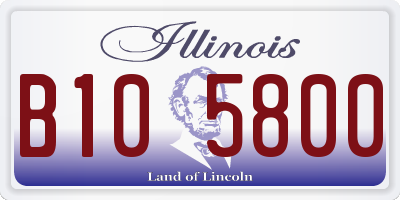 IL license plate B105800