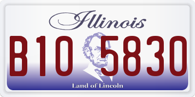 IL license plate B105830
