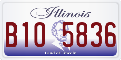IL license plate B105836