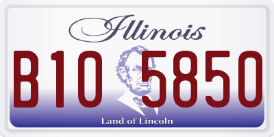 IL license plate B105850