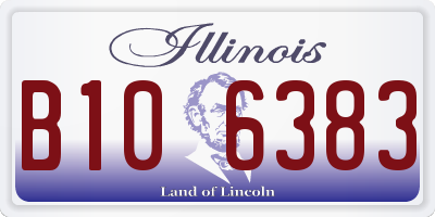 IL license plate B106383