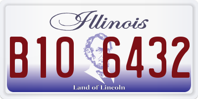 IL license plate B106432
