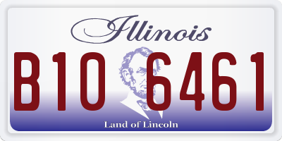 IL license plate B106461