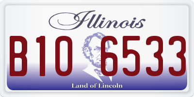 IL license plate B106533