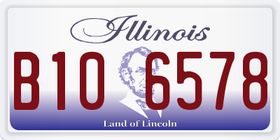 IL license plate B106578