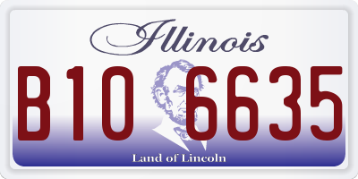 IL license plate B106635