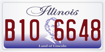 IL license plate B106648