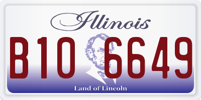 IL license plate B106649
