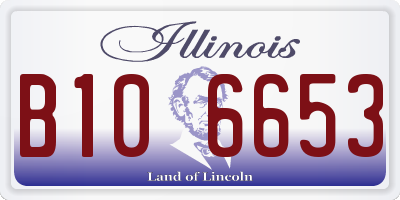 IL license plate B106653