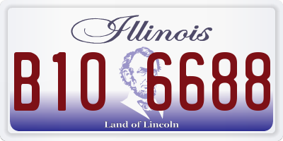 IL license plate B106688