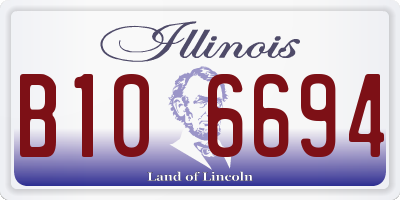 IL license plate B106694