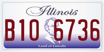 IL license plate B106736
