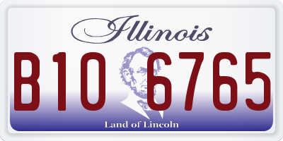 IL license plate B106765