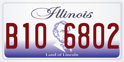 IL license plate B106802
