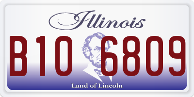 IL license plate B106809