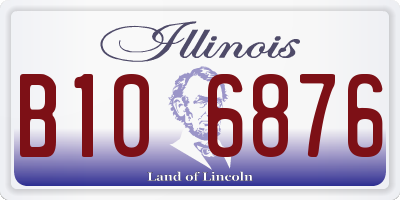 IL license plate B106876