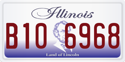 IL license plate B106968