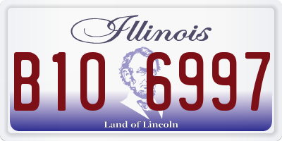 IL license plate B106997