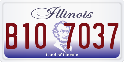 IL license plate B107037