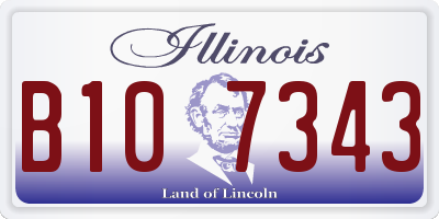 IL license plate B107343