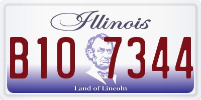 IL license plate B107344