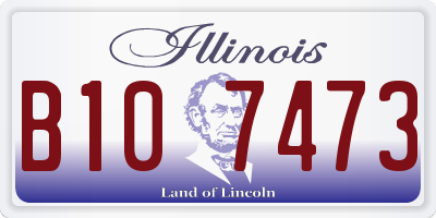 IL license plate B107473