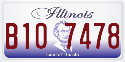 IL license plate B107478