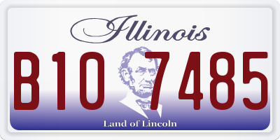 IL license plate B107485