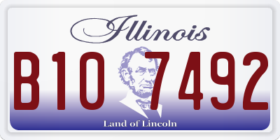 IL license plate B107492