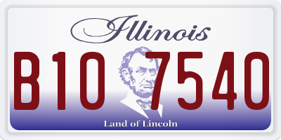 IL license plate B107540