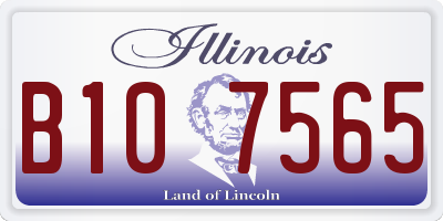 IL license plate B107565