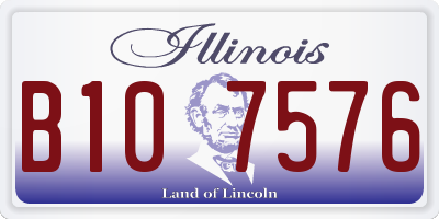 IL license plate B107576